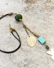 Load image into Gallery viewer, Chana Bone + Turquoise Neck Piece
