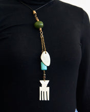 Load image into Gallery viewer, Chana Bone + Turquoise Neck Piece
