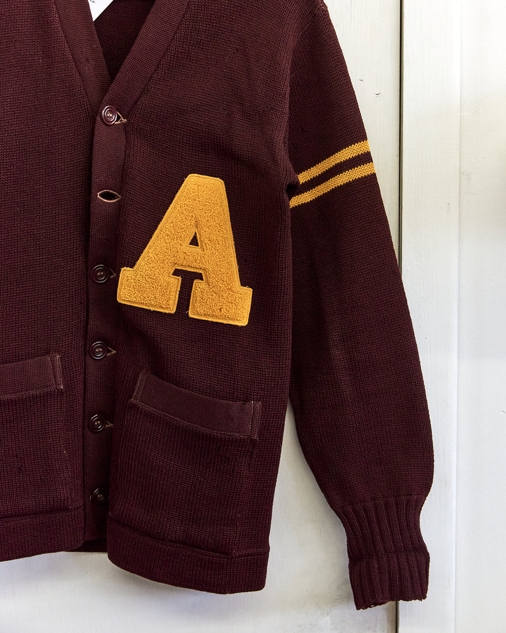1940-45 Sand Knit Wool Letterman Sweater