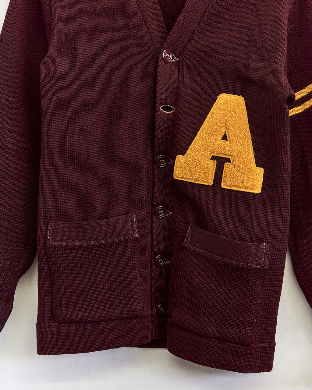 1940-45 Sand Knit Wool Letterman Sweater