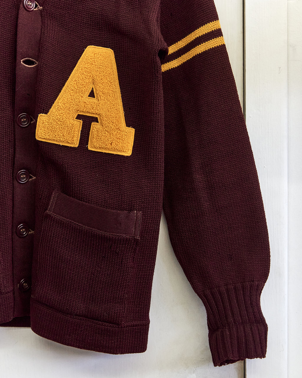 1940-45 Sand Knit Wool Letterman Sweater