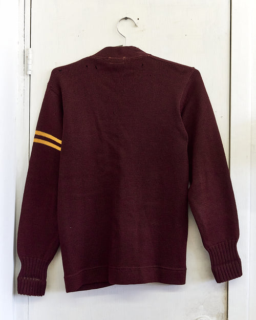 1940-45 Sand Knit Wool Letterman Sweater