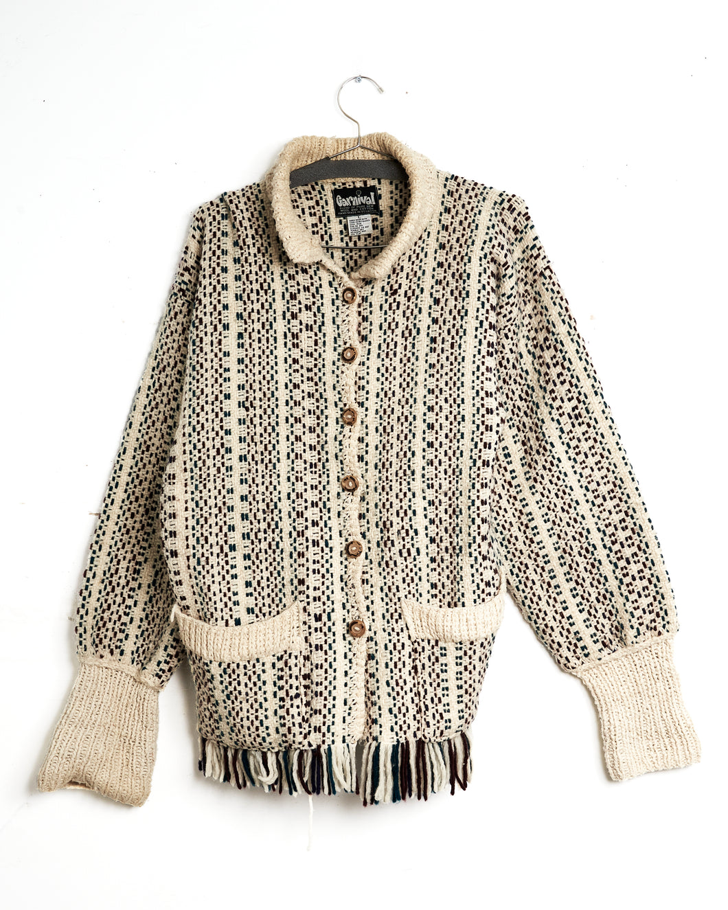 1980s Fringe Wool Sweater