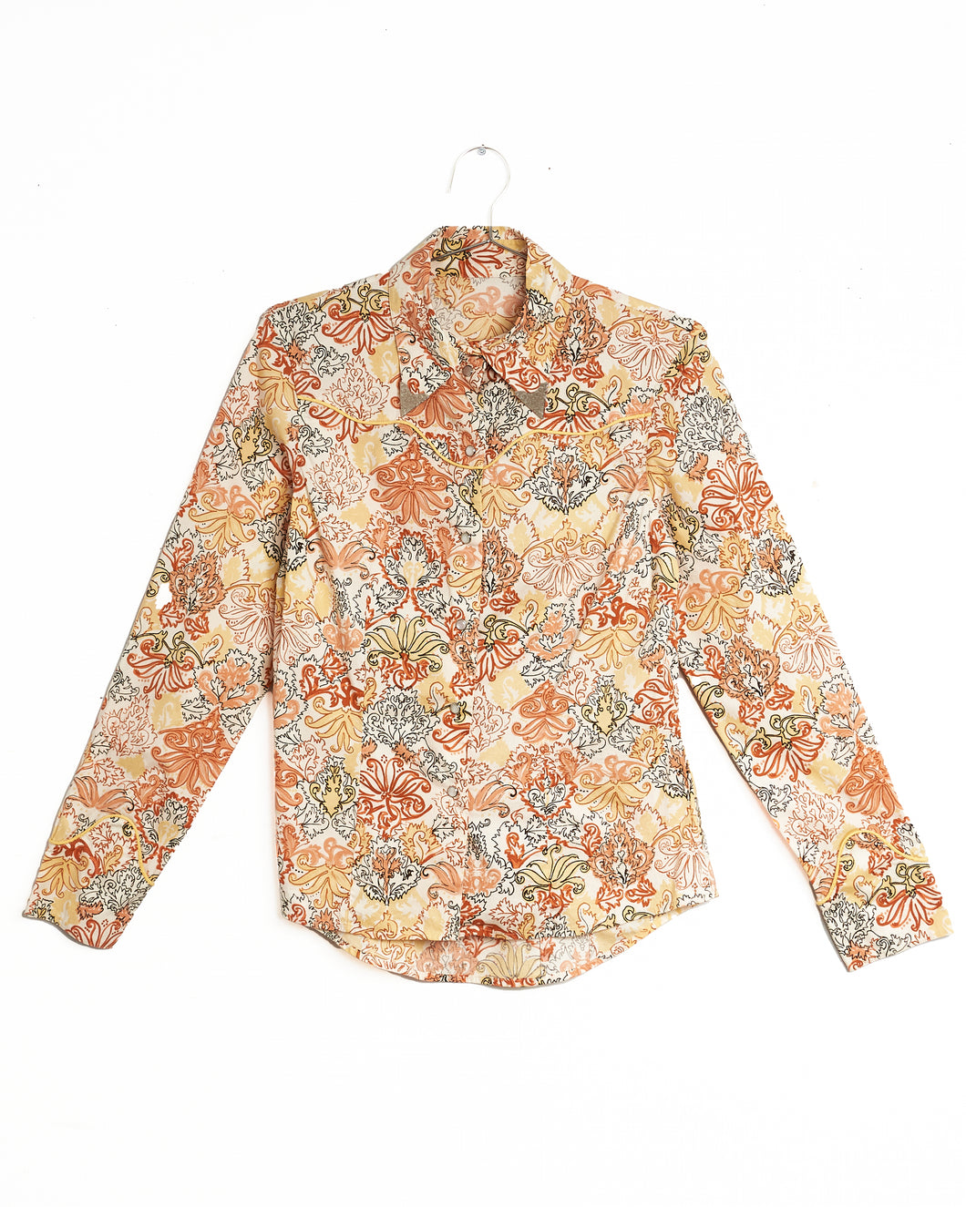 Silver Tipped Floral Western Shirt