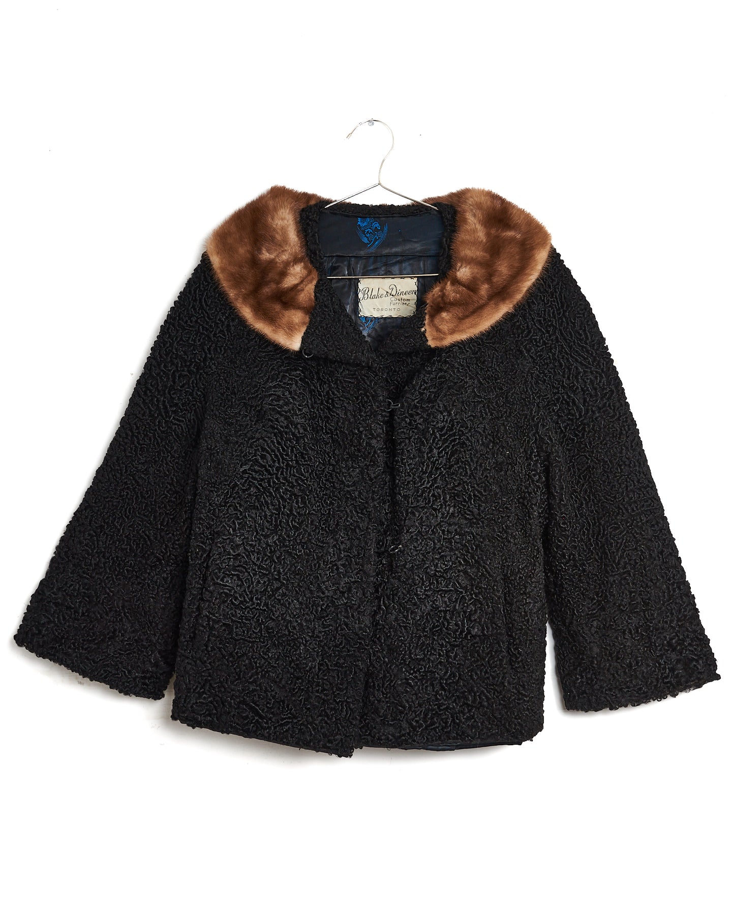 1960s Fur Trim Persian Wool Coat