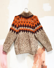 Load image into Gallery viewer, 1960s/70s Orange &amp; Brown Curling Sweater
