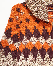 Load image into Gallery viewer, 1960s/70s Orange &amp; Brown Curling Sweater
