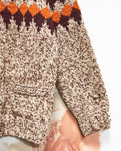 Load image into Gallery viewer, 1960s/70s Orange &amp; Brown Curling Sweater
