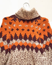 Load image into Gallery viewer, 1960s/70s Orange &amp; Brown Curling Sweater
