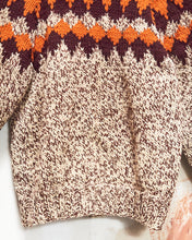 Load image into Gallery viewer, 1960s/70s Orange &amp; Brown Curling Sweater
