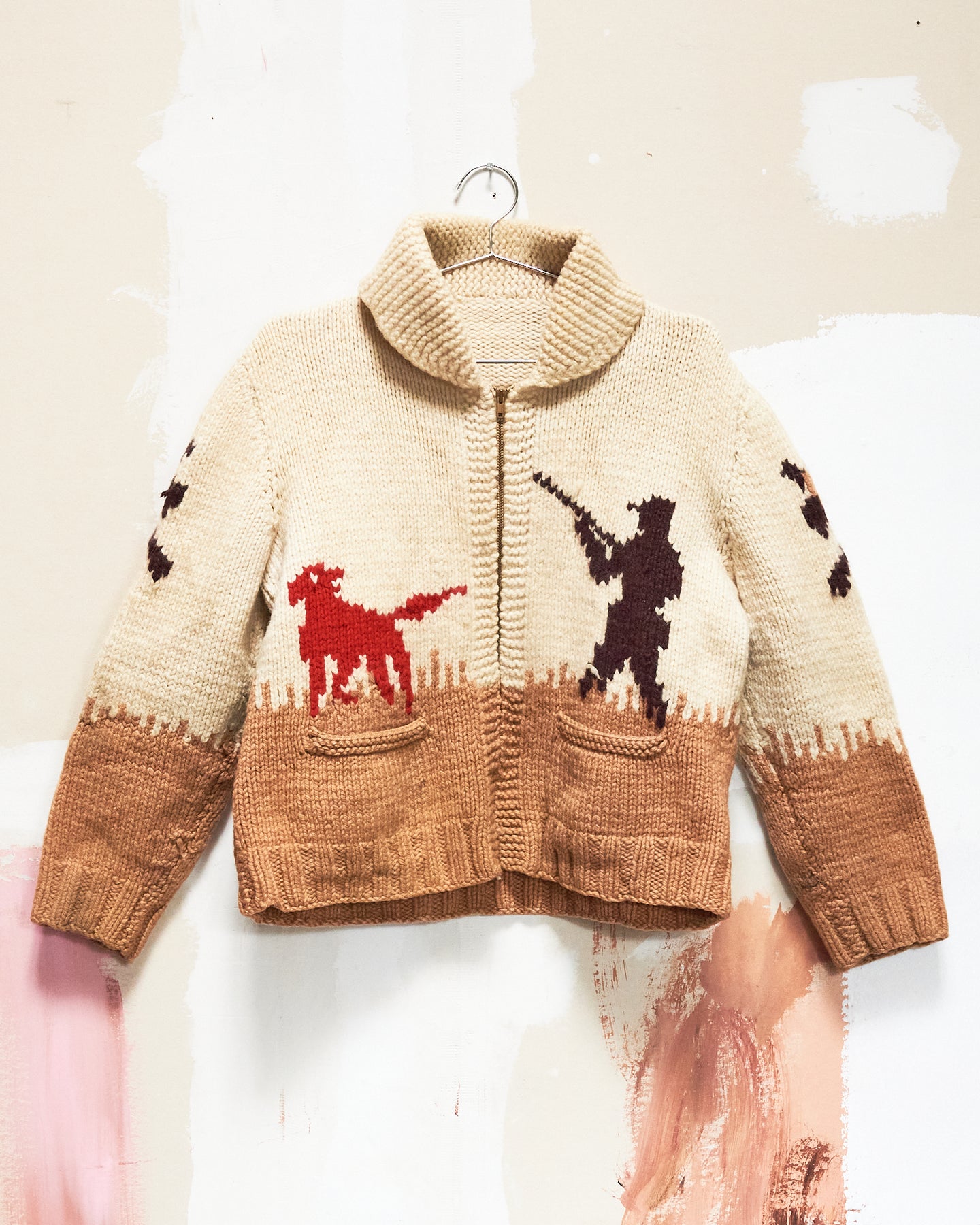1960s/70s Pheasant Hunt Curling Sweater