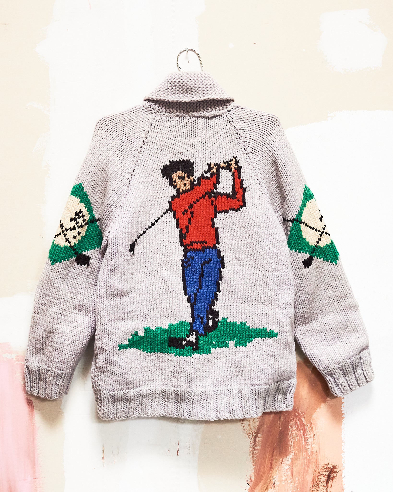 1960s/70s Golfer Curling Sweater