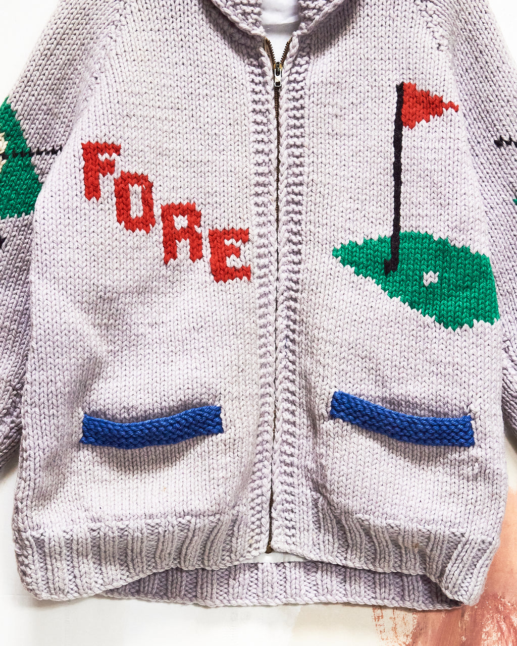 1960s/70s Golfer Curling Sweater