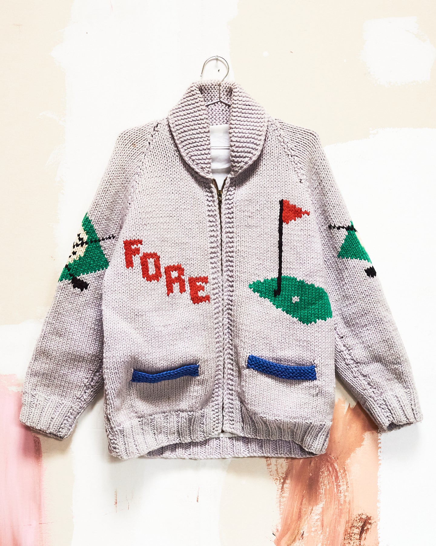 1960s/70s Golfer Curling Sweater