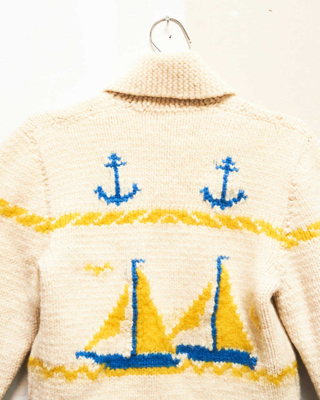 1950s/60s Sailboats Curling Sweater