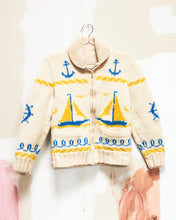 Load image into Gallery viewer, 1950s/60s Sailboats Curling Sweater
