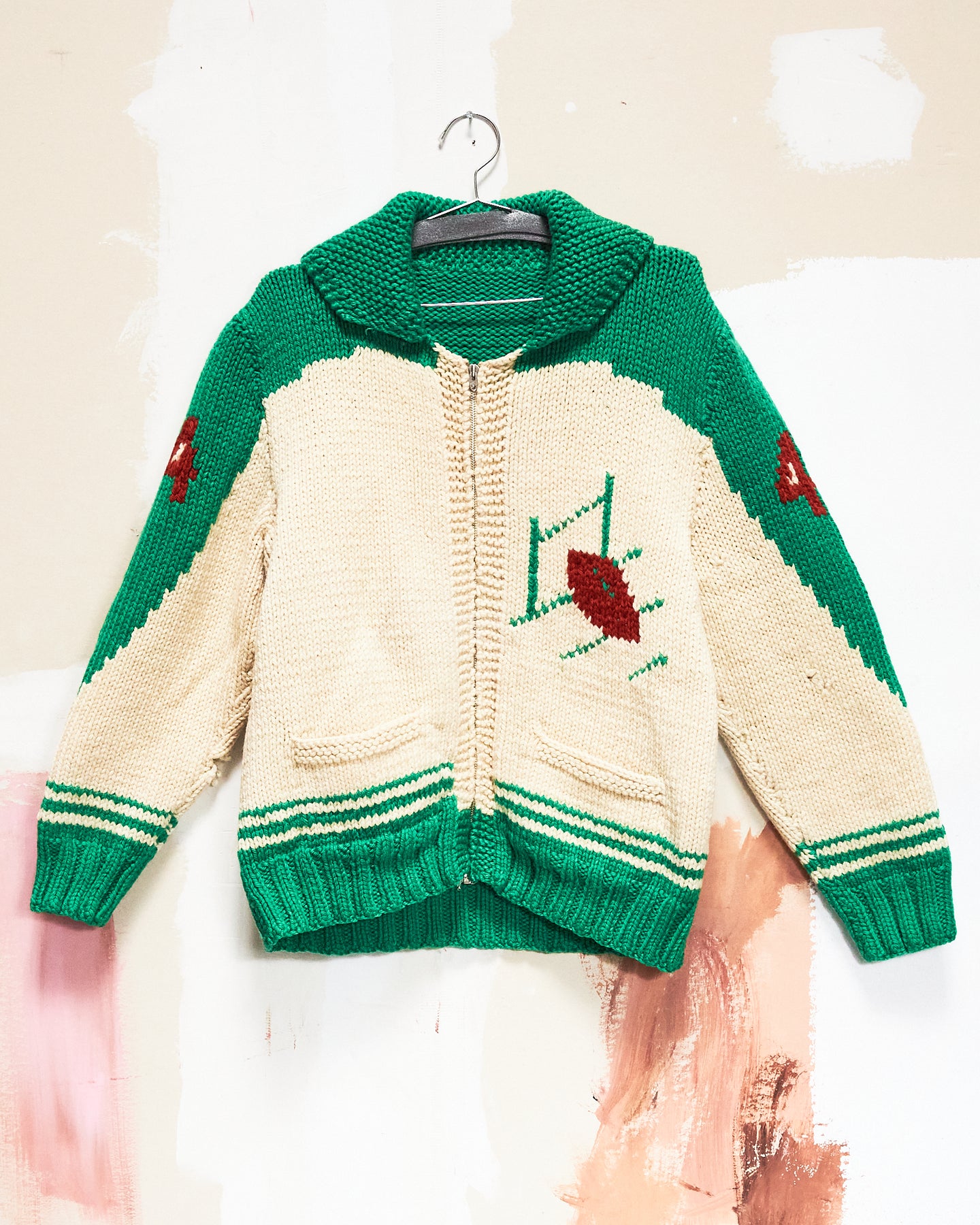 1960s/70s Football Curling Sweater