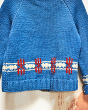 Load image into Gallery viewer, 1960s/70s Blue Curling Sweater
