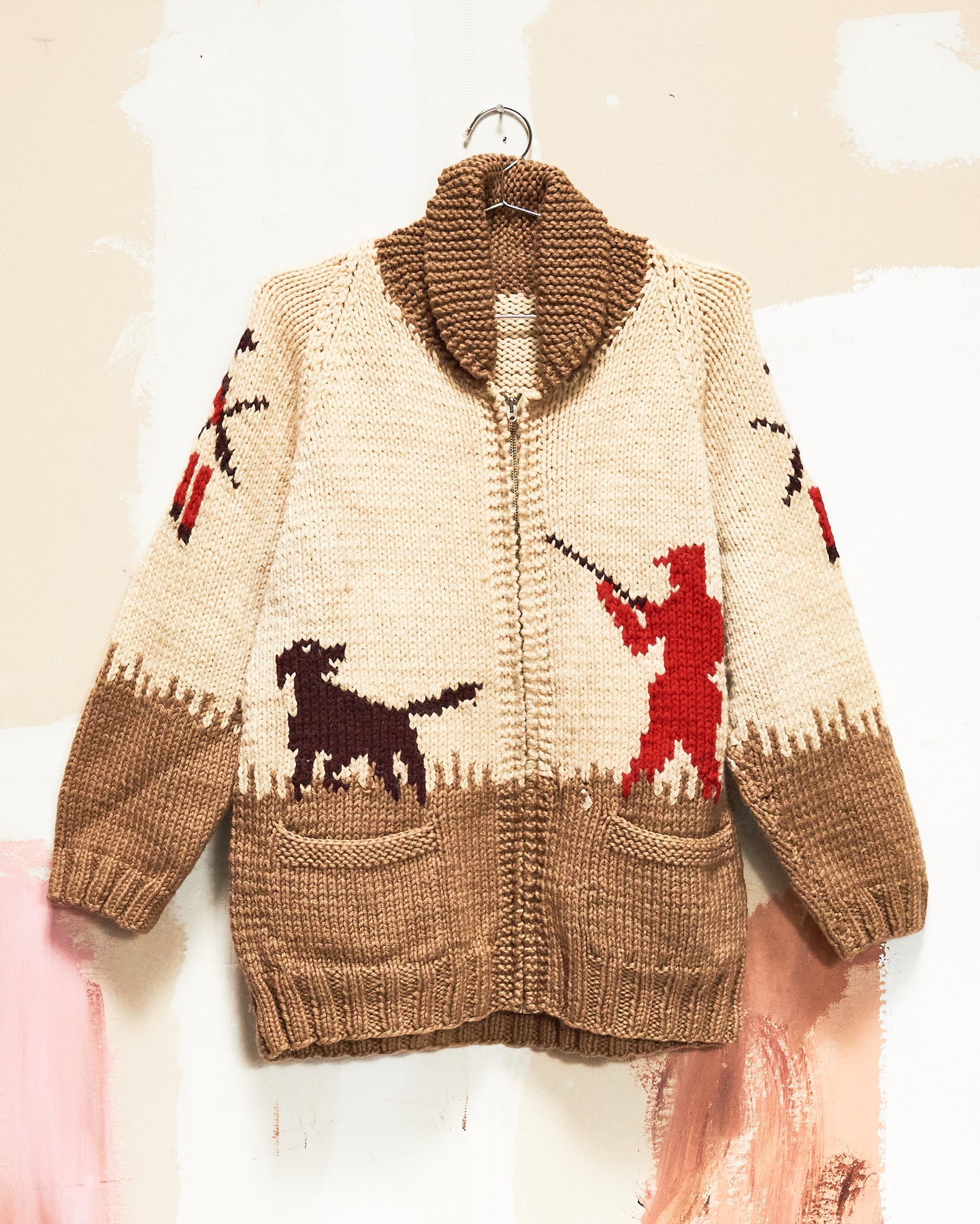 1960s/70s Pheasant Hunt Curling Sweater