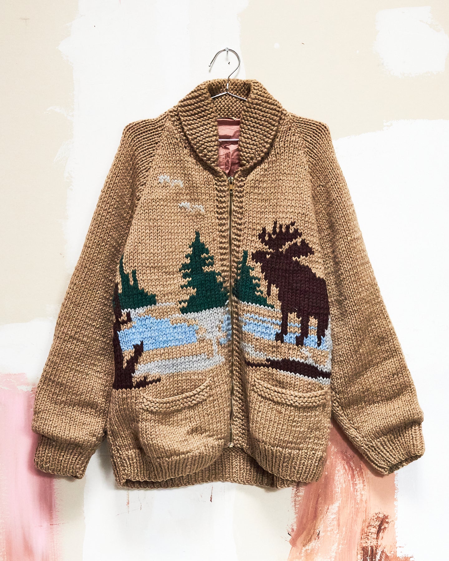 1950s Moose Curling Sweater