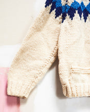 Load image into Gallery viewer, 1960s/70s Blue &amp; White Curling Sweater
