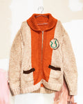 1960s/70s Baseball & Batter Curling Sweater