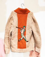 Load image into Gallery viewer, 1960s/70s Baseball &amp; Batter Curling Sweater
