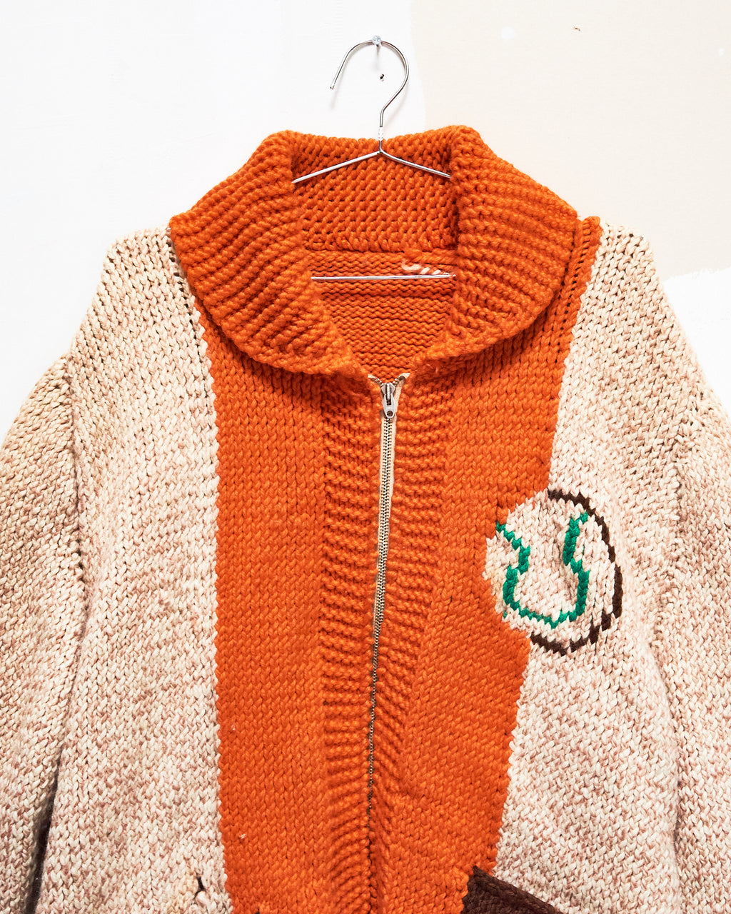1960s/70s Baseball & Batter Curling Sweater