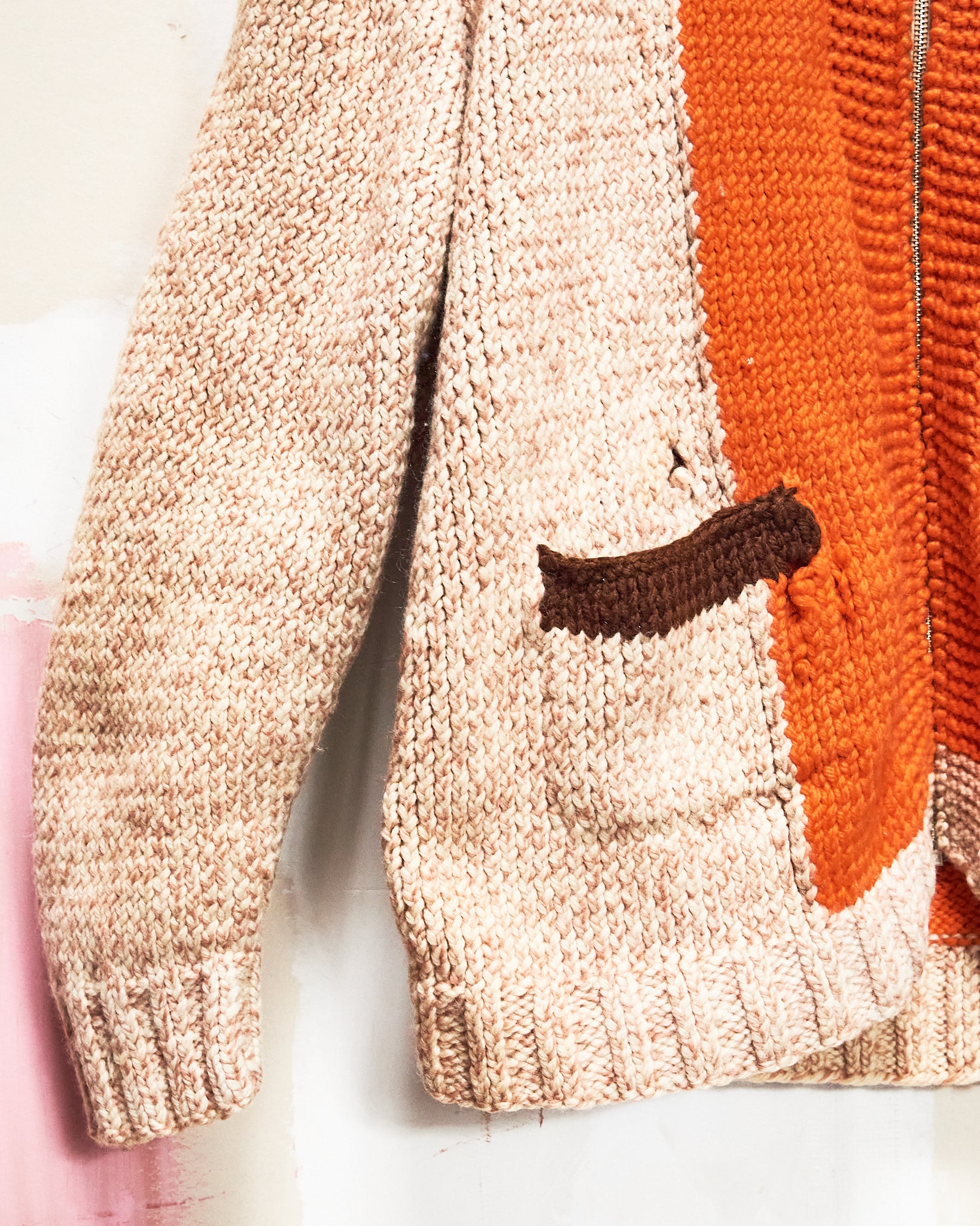 1960s/70s Baseball & Batter Curling Sweater