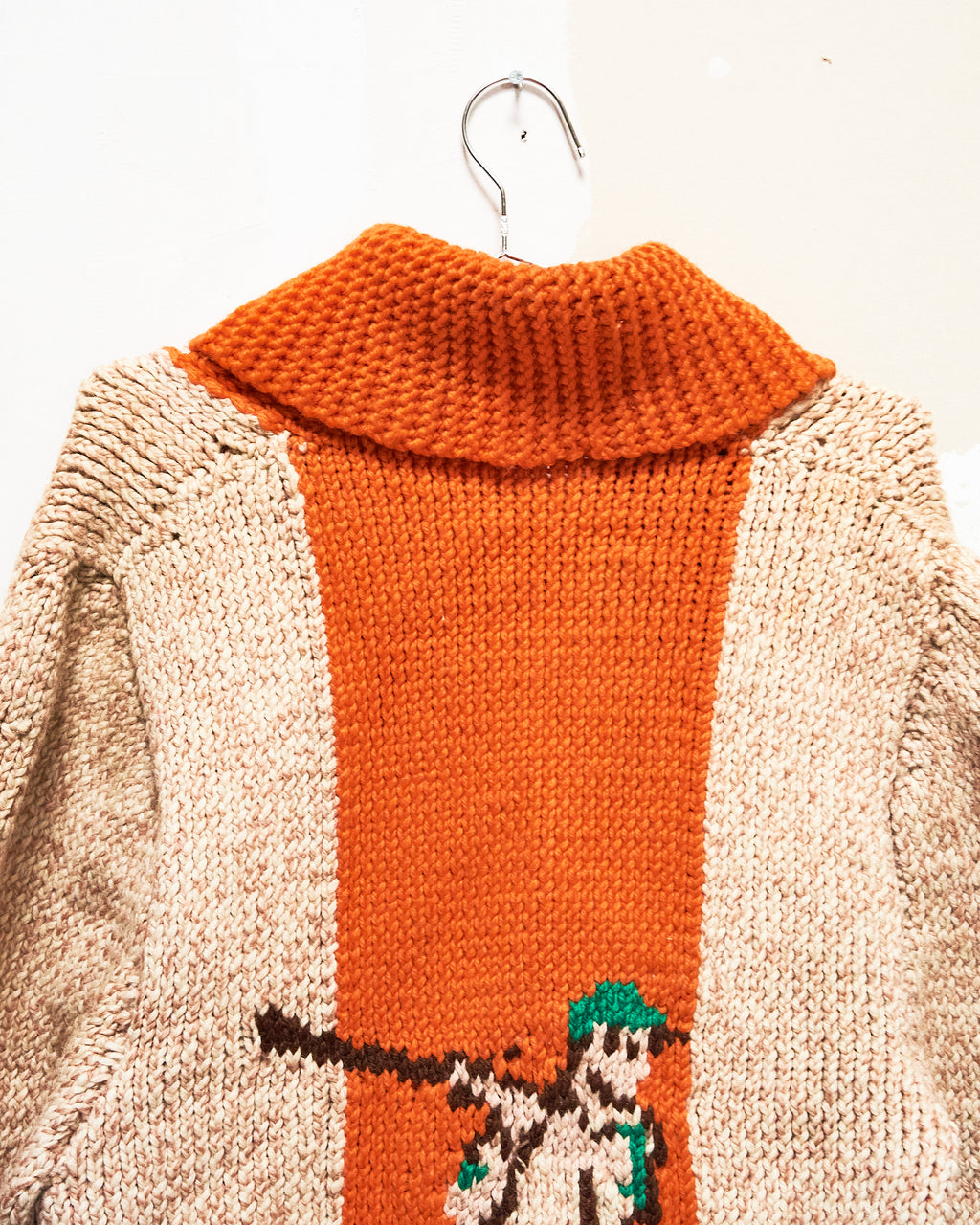 1960s/70s Baseball & Batter Curling Sweater