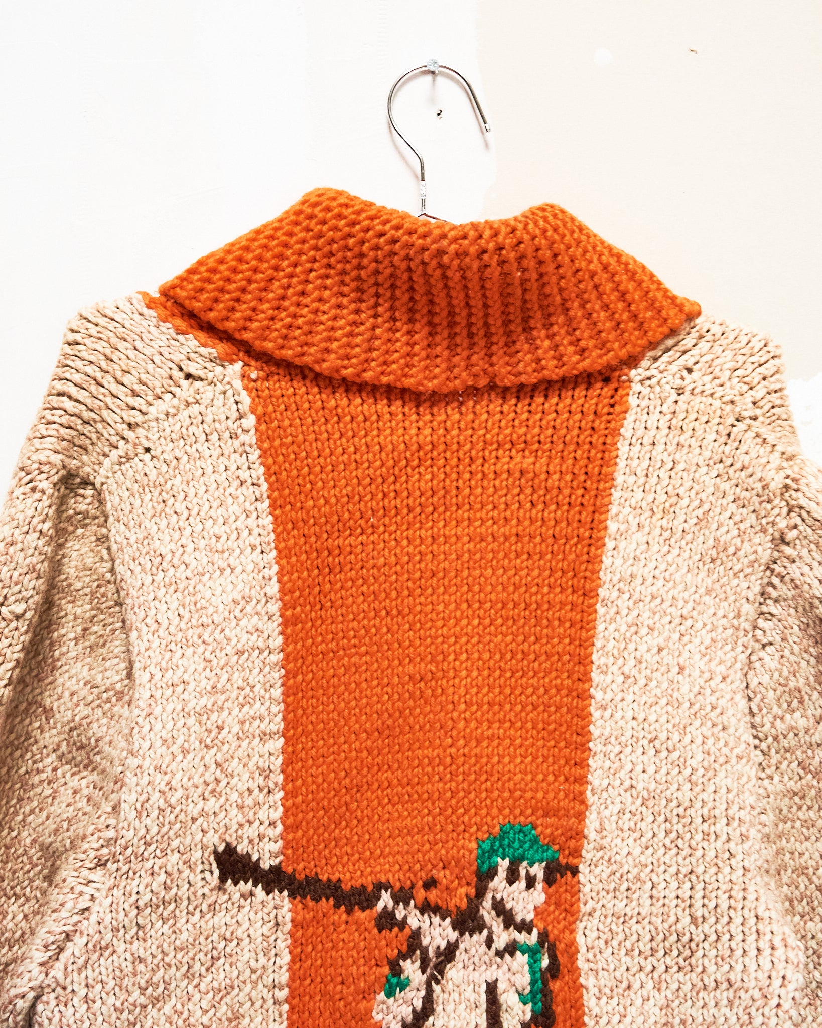 1960s/70s Baseball & Batter Curling Sweater
