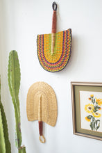 Load image into Gallery viewer, African Hand Woven Fan - Teal
