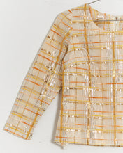 Load image into Gallery viewer, 1970s Metallic Striped Blouse
