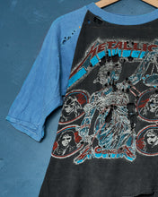 Load image into Gallery viewer, 1980’s Shredded Metallica Raglan
