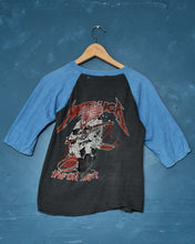 Load image into Gallery viewer, 1980’s Shredded Metallica Raglan
