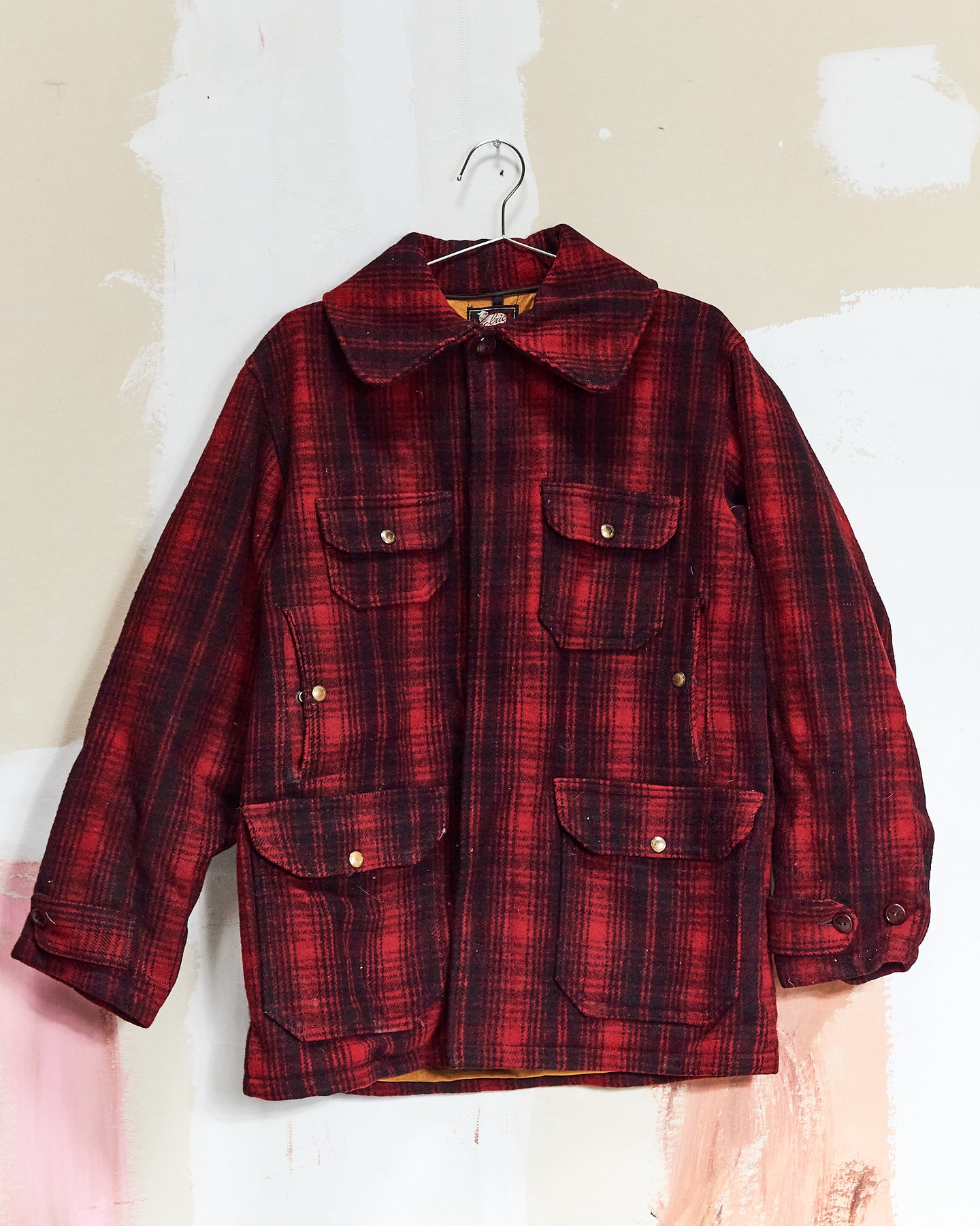 1950s Woolrich Shadow Plaid Hunt Coat - 38