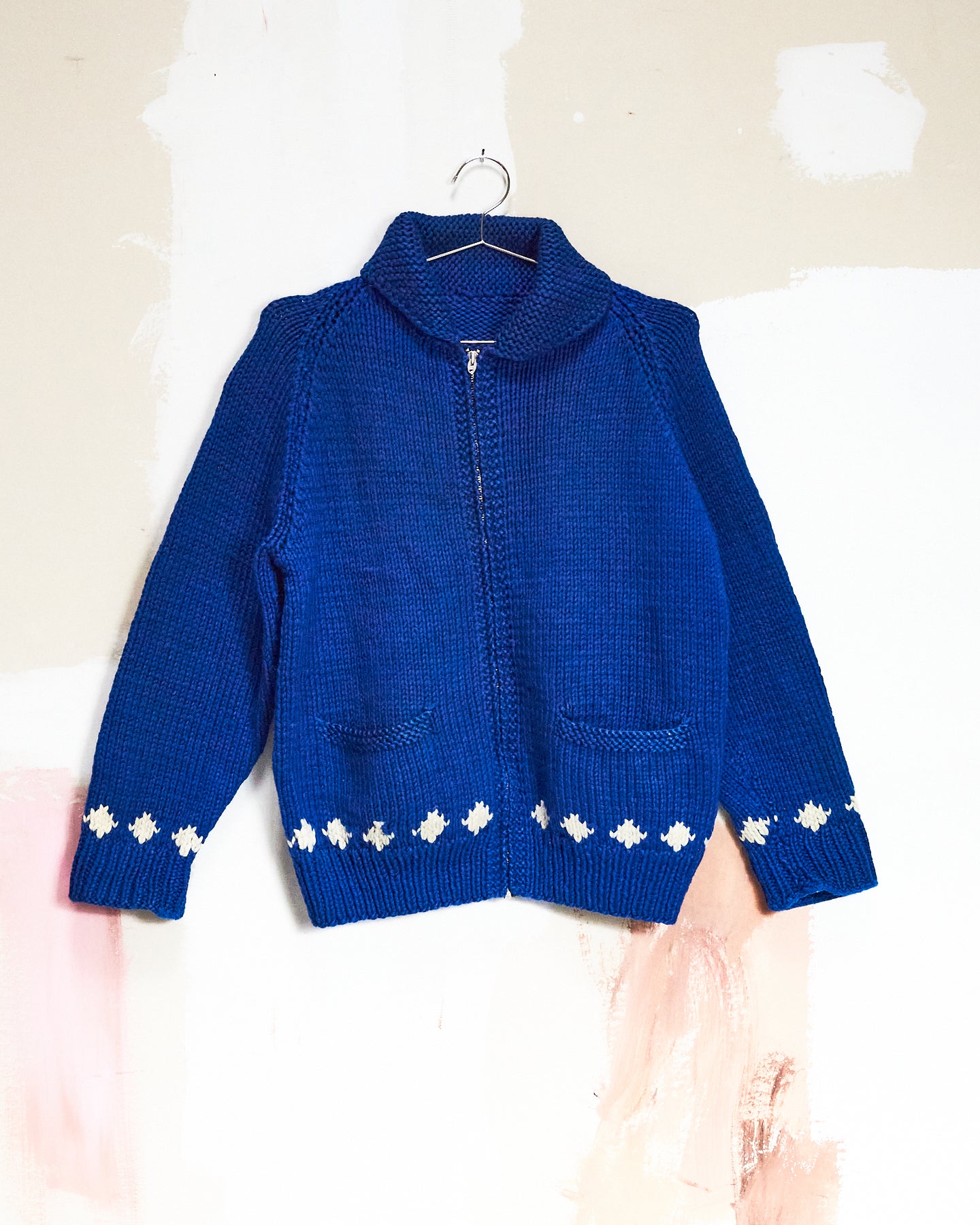 1960s/70s Royal Blue Curling Sweater