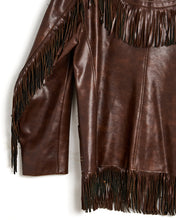 Load image into Gallery viewer, 1950s/60s Western Vinyl Fringe Jacket
