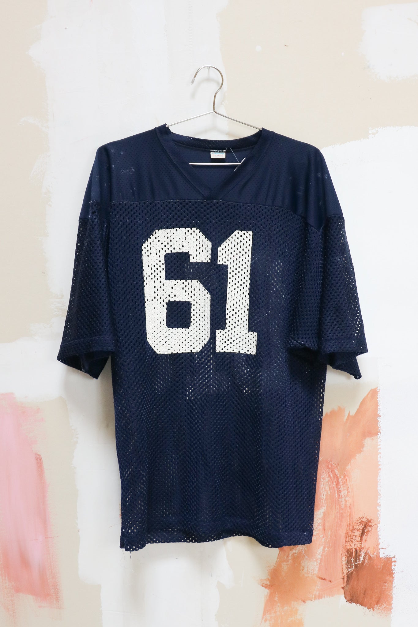 1970s Champion #61 Navy Football Jersey
