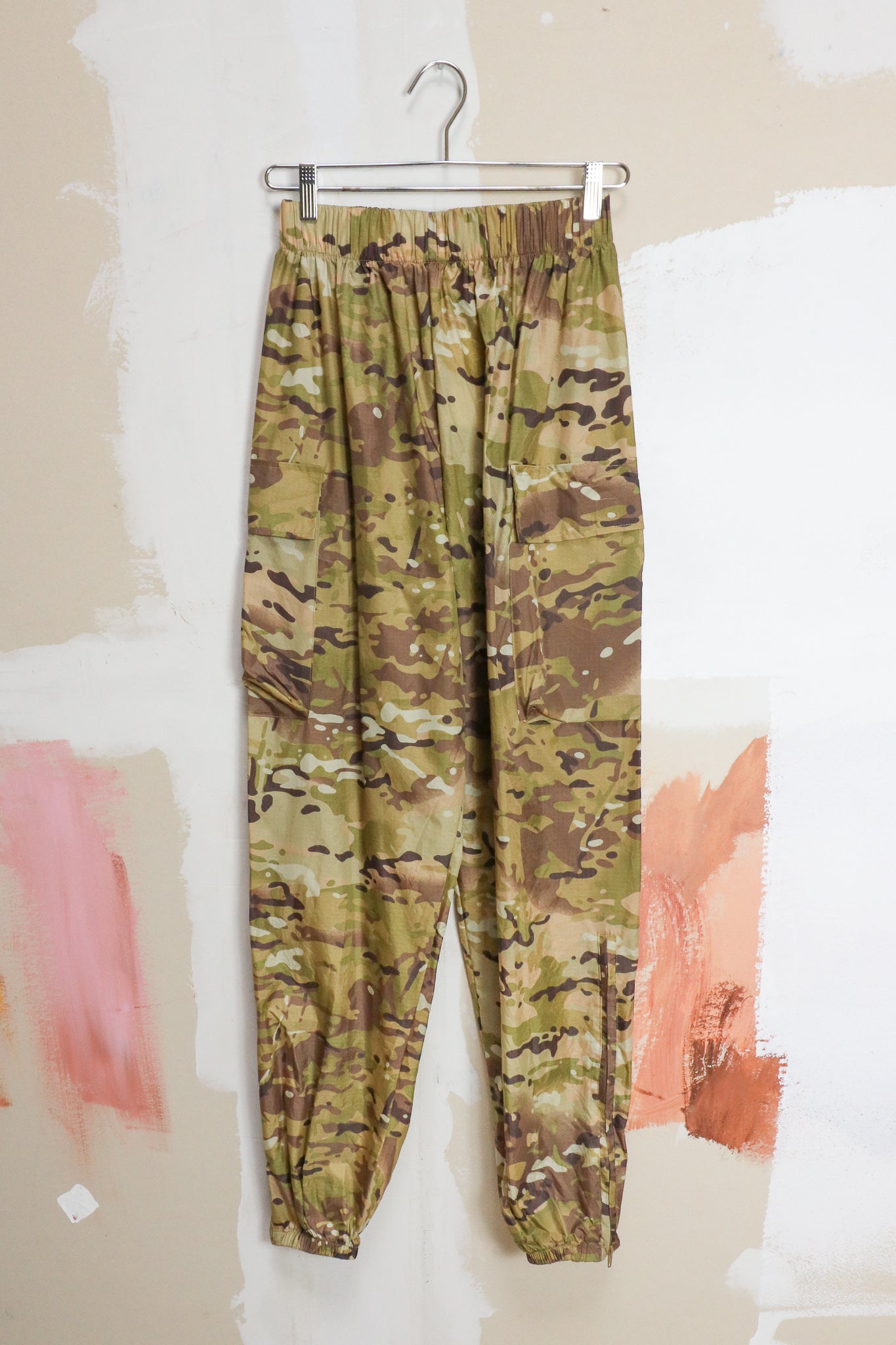 1980s Multi Camo Nylon Rain Pants