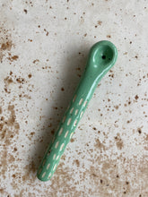 Load image into Gallery viewer, Glazy Spoon - Jade Carved Notches
