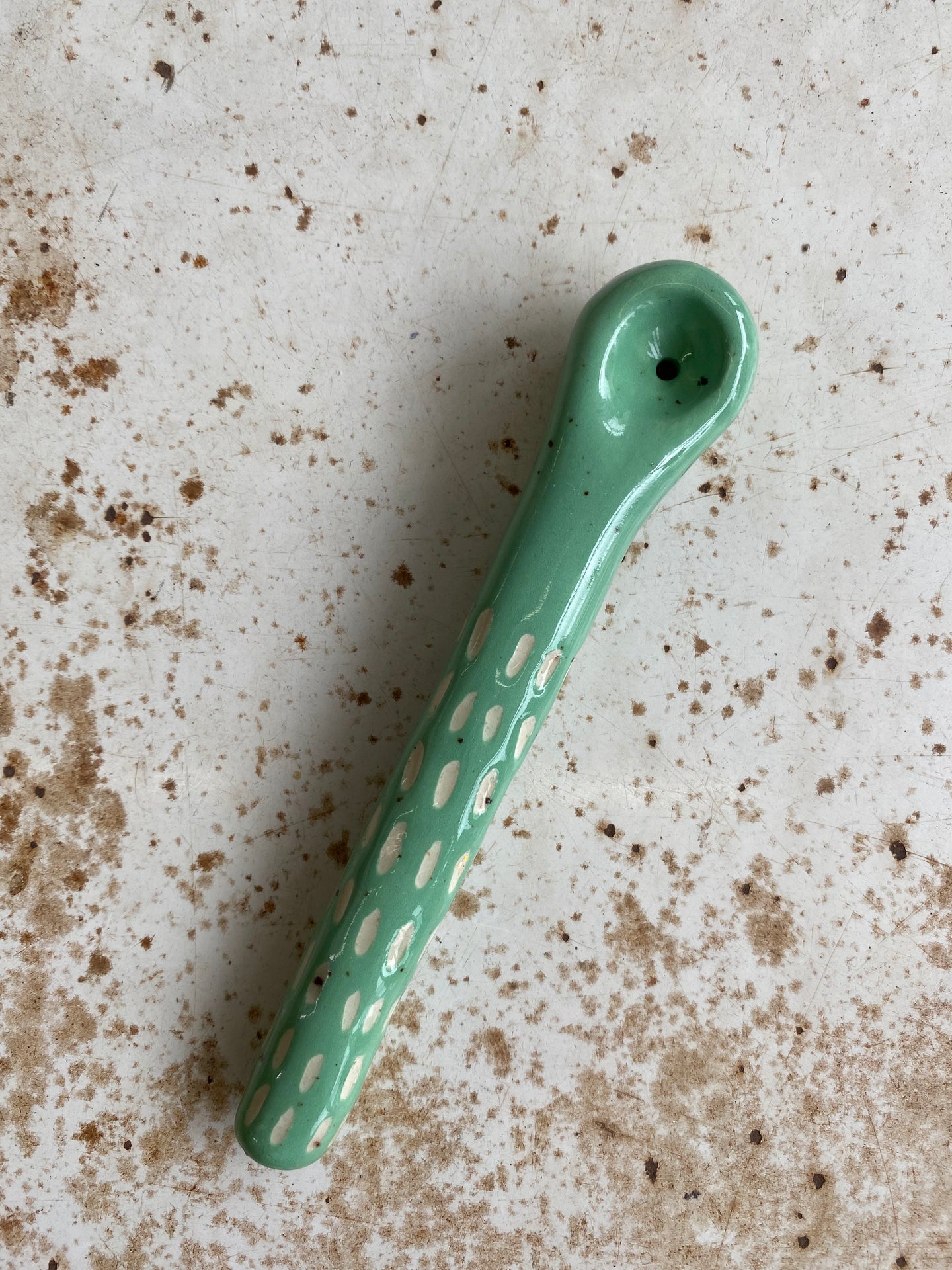 Glazy Spoon - Jade Carved Notches