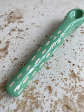 Load image into Gallery viewer, Glazy Spoon - Jade Carved Notches
