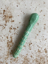 Load image into Gallery viewer, Glazy Spoon - Jade Carved Notches
