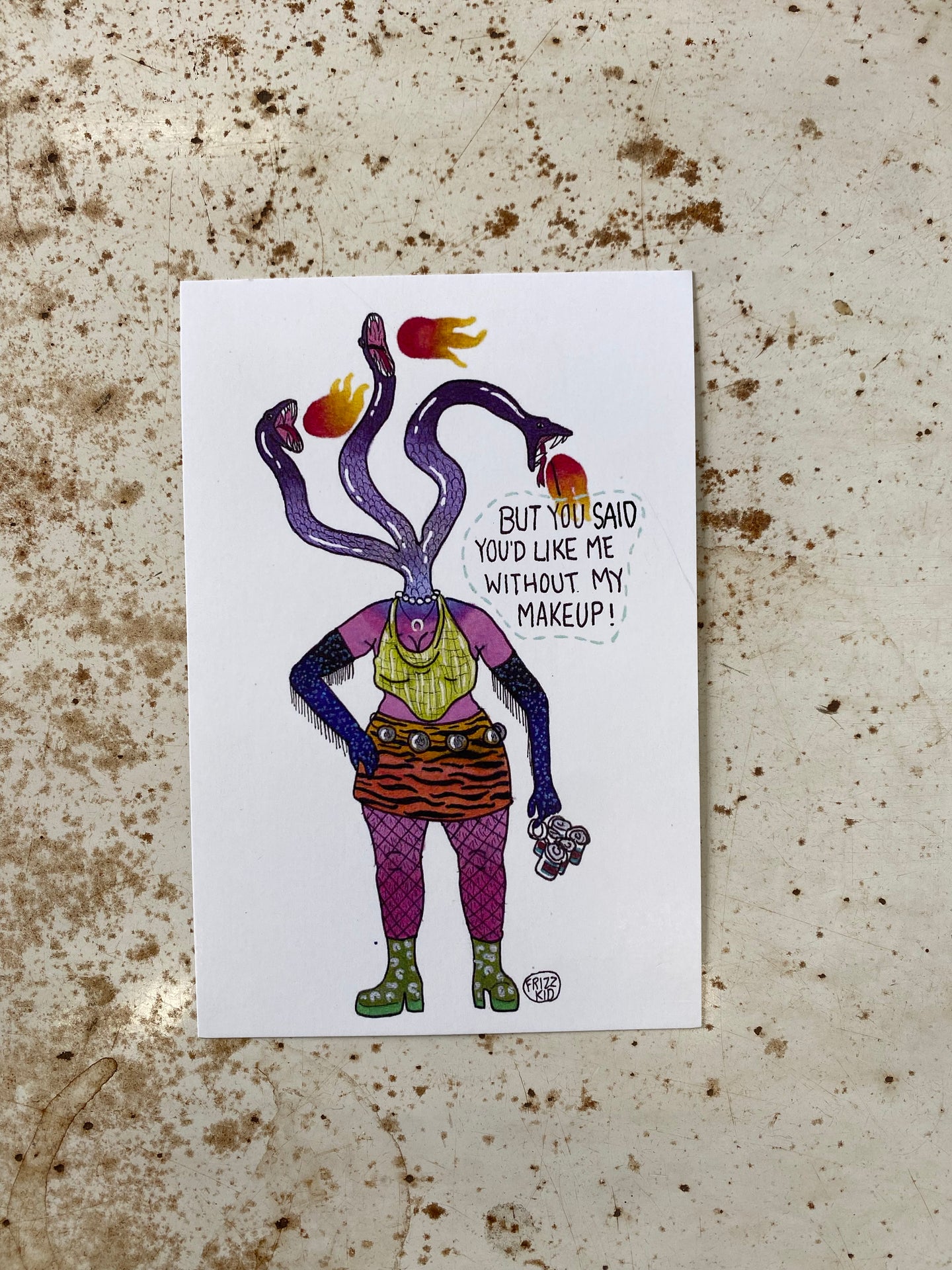 But You Said You'd Like Me Without My Makeup Post Card