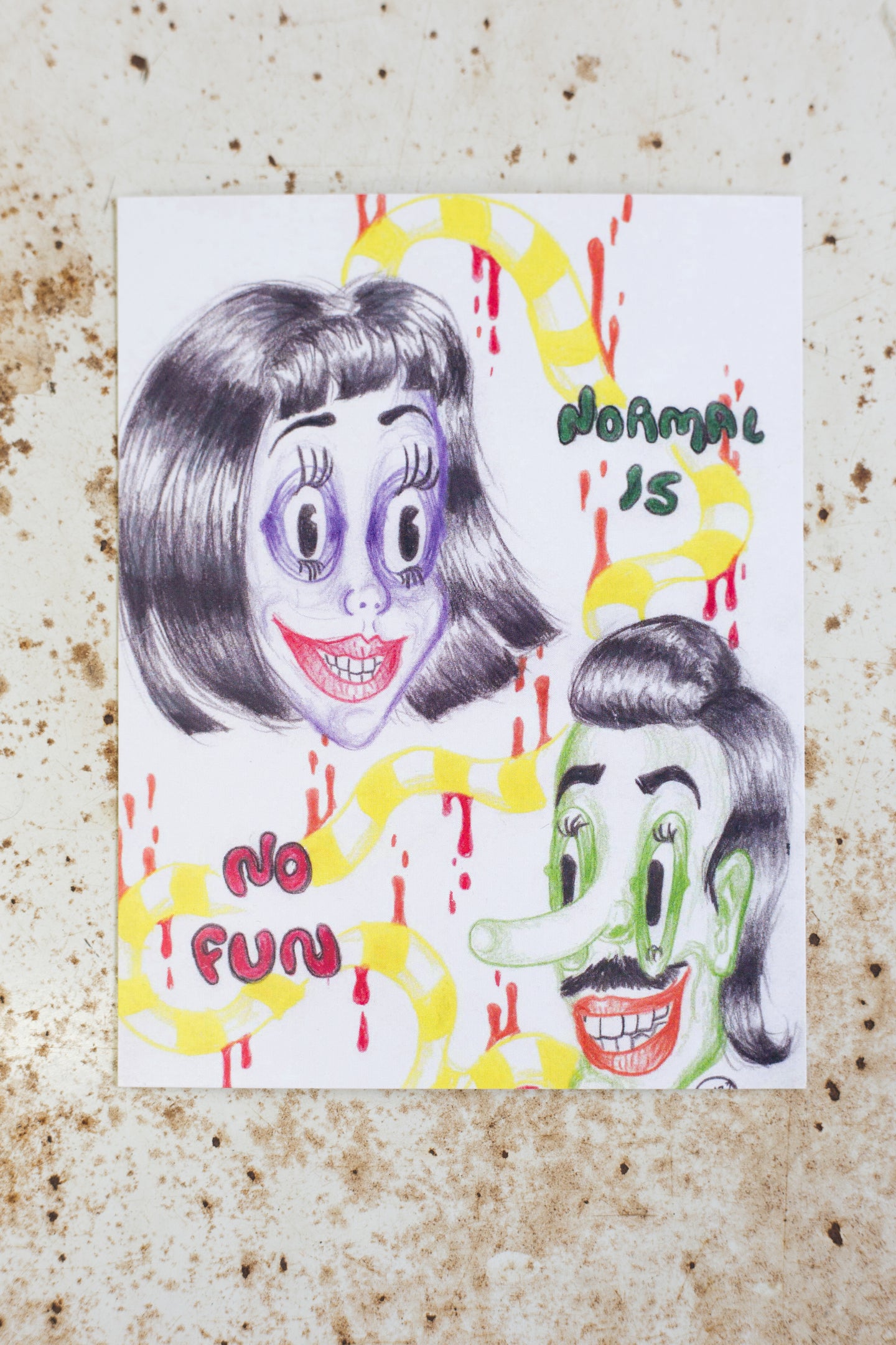 Normal is No Fun Post Card