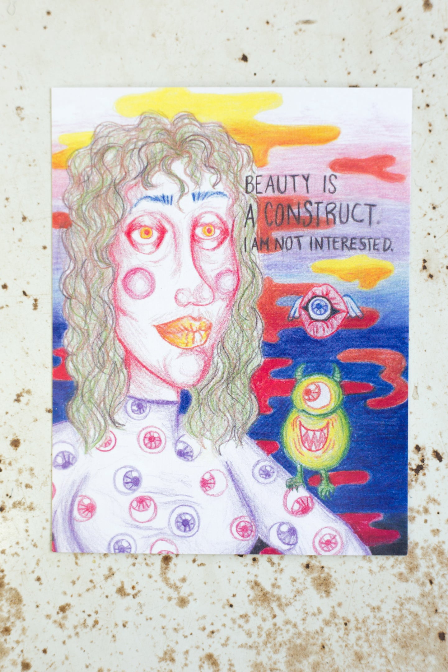 Beauty is a Construct. I'm Not Interested Post Card