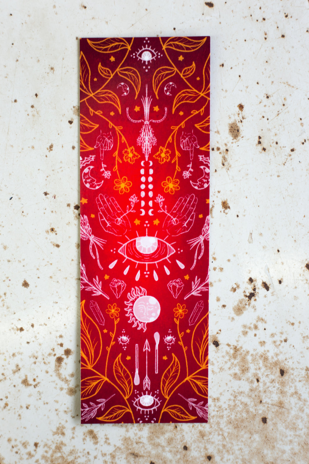 Crimson & Violet Two-Sided Bookmark