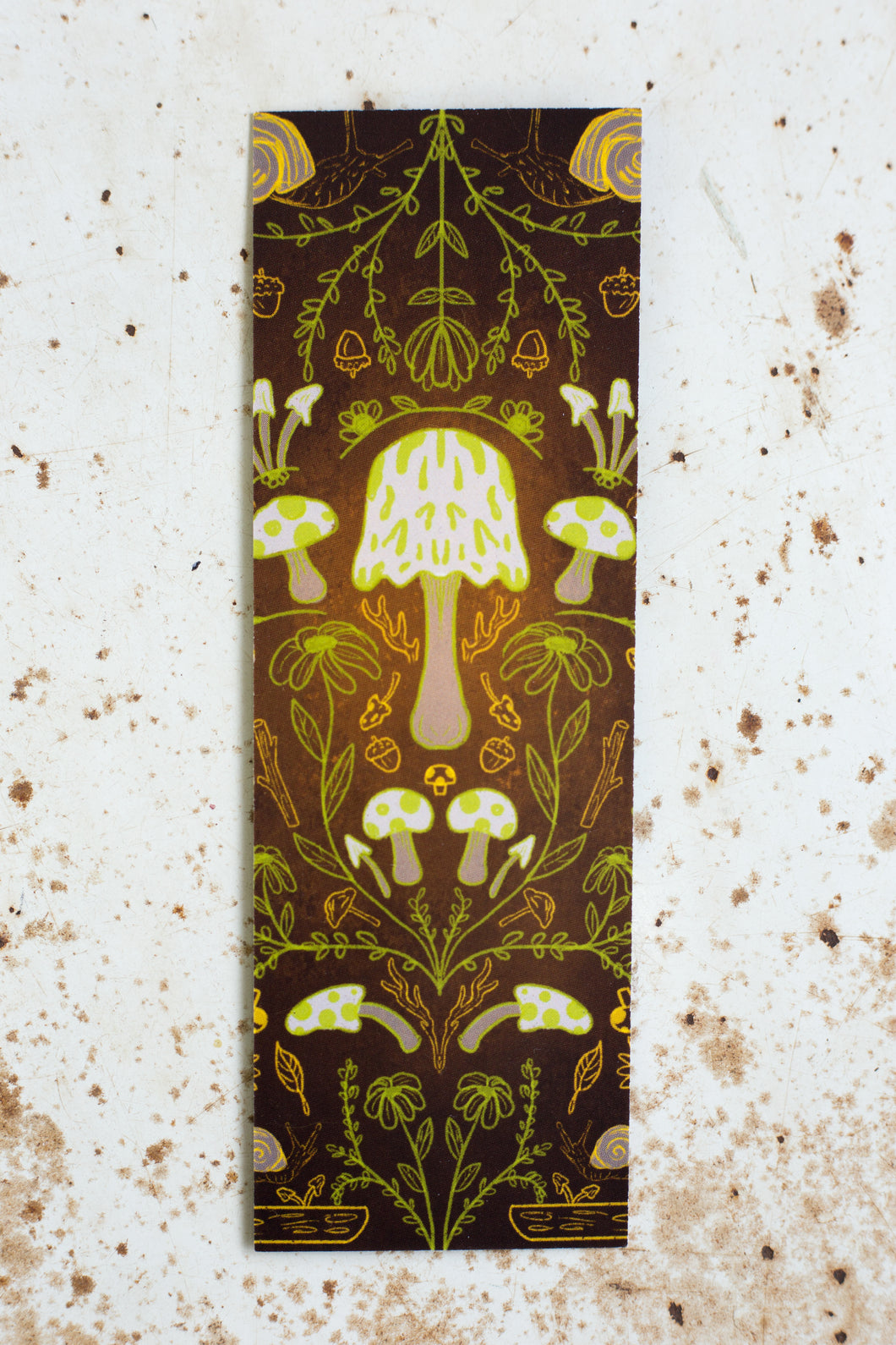 Mushroom & Moth Two-Sided Bookmark