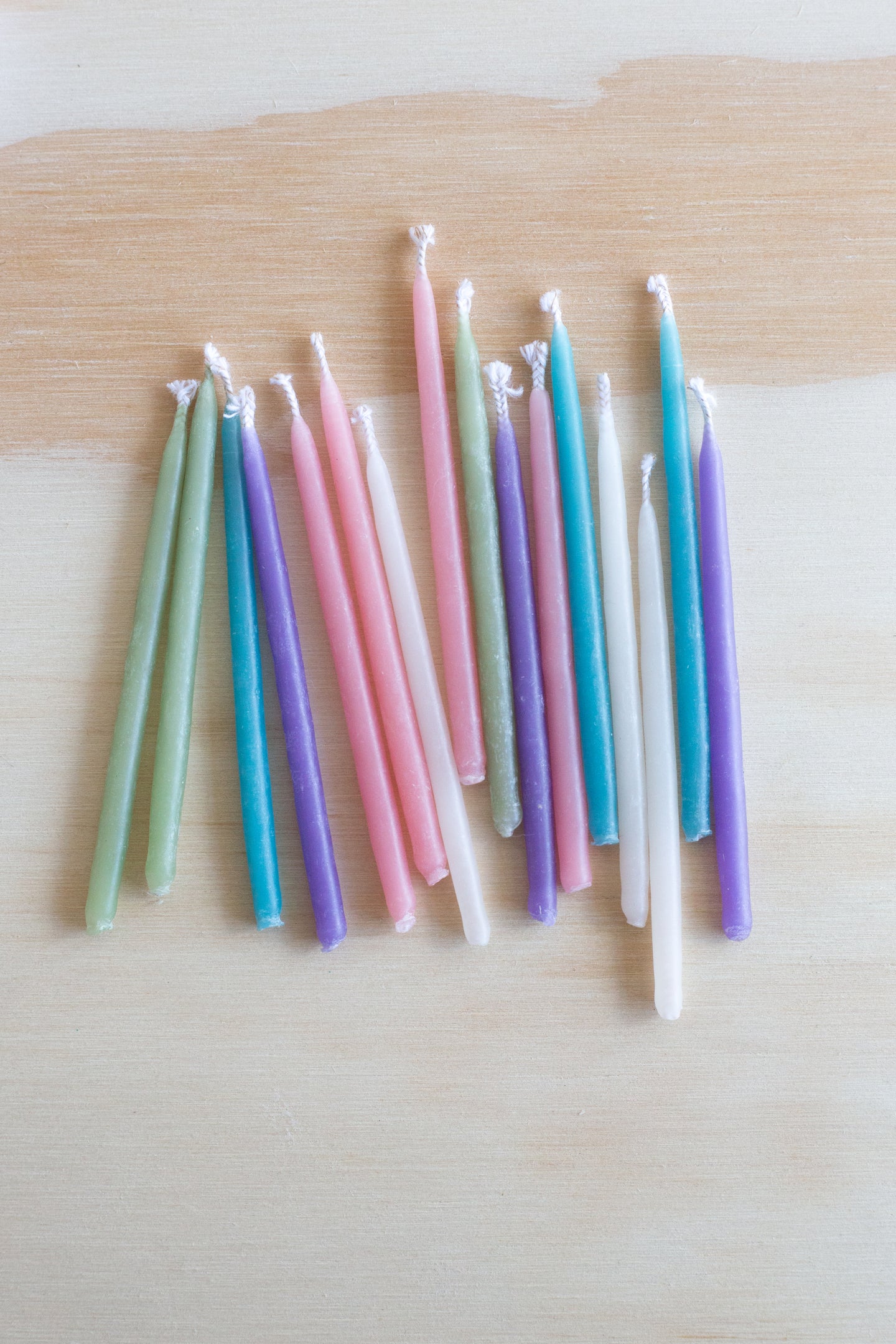 Beeswax Birthday Candles - 3 Colors Available